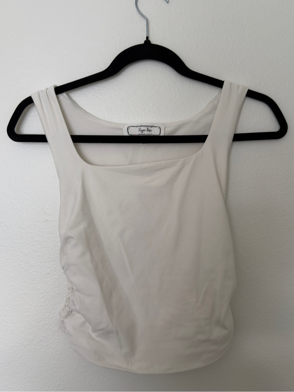 Hippie rose Cream Square Neck Tank Top